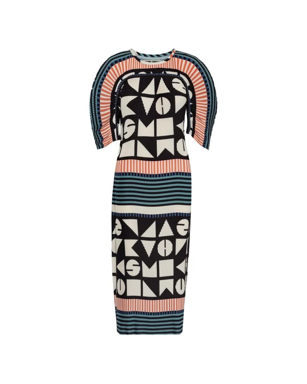 Henrik Vibskov White Lupu Plisse Midi Dress