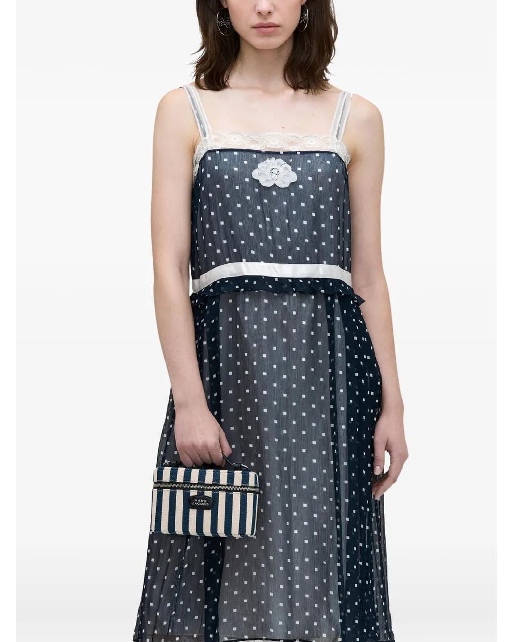 Marc Jacobs Blue The Stripe Everyday Vanity Bag