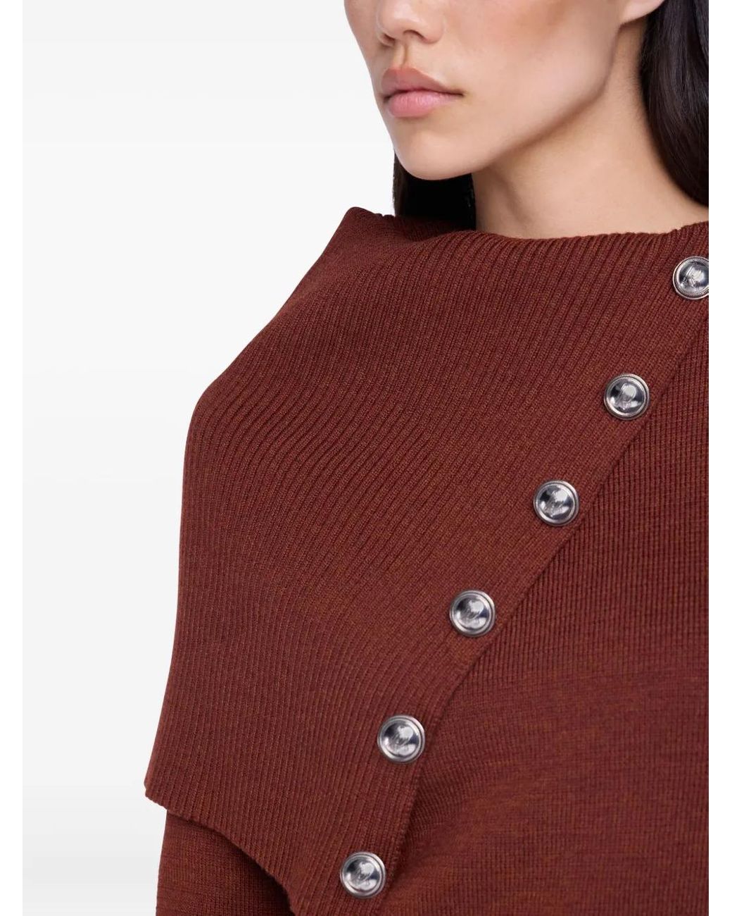 Rabanne Brown Wool Jumper