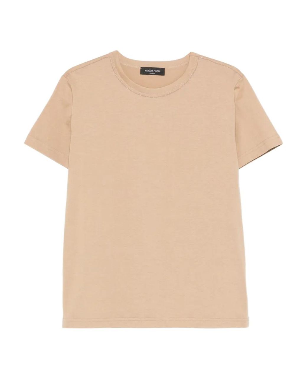 Fabiana Filippi Natural Round-Neck T-Shirt