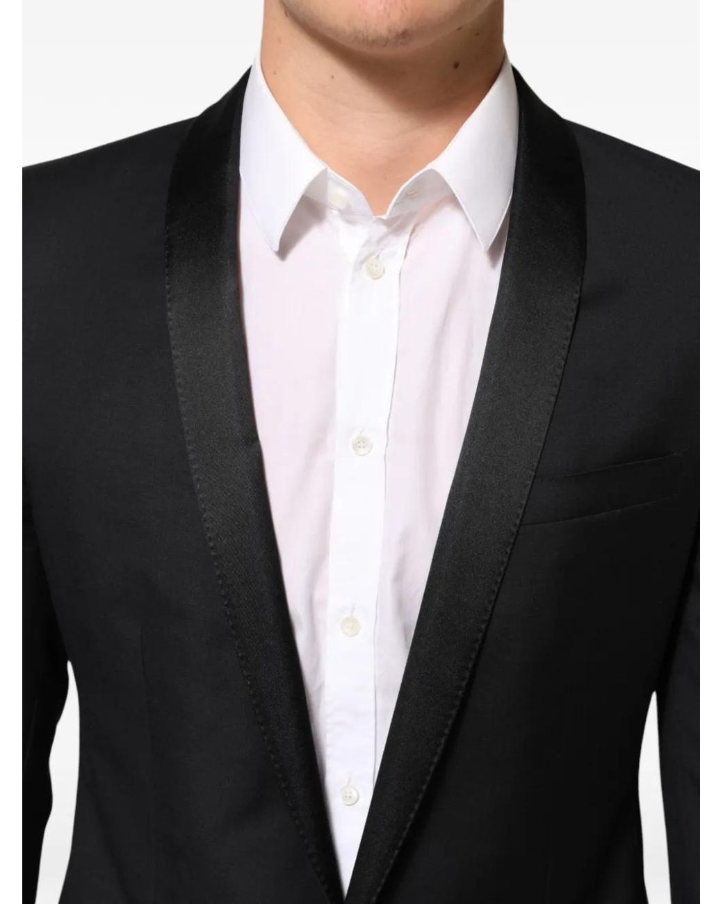 Dolce & Gabbana Black Shawl-Lapel Suit Jacket for men