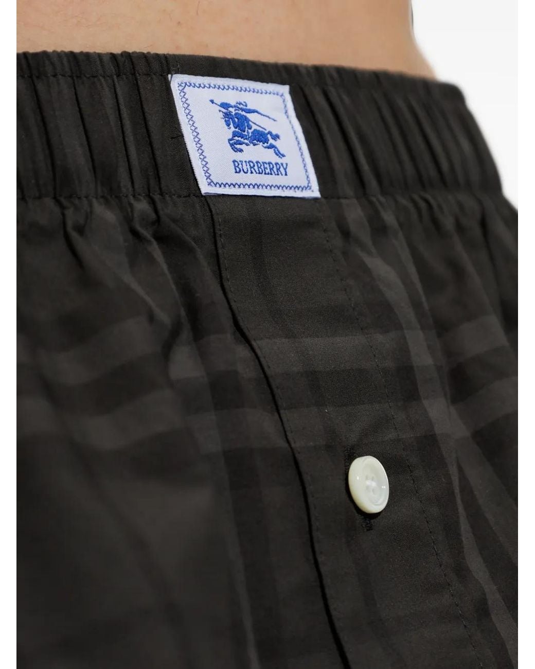 Burberry Black Check Cotton Boxer Shorts for men