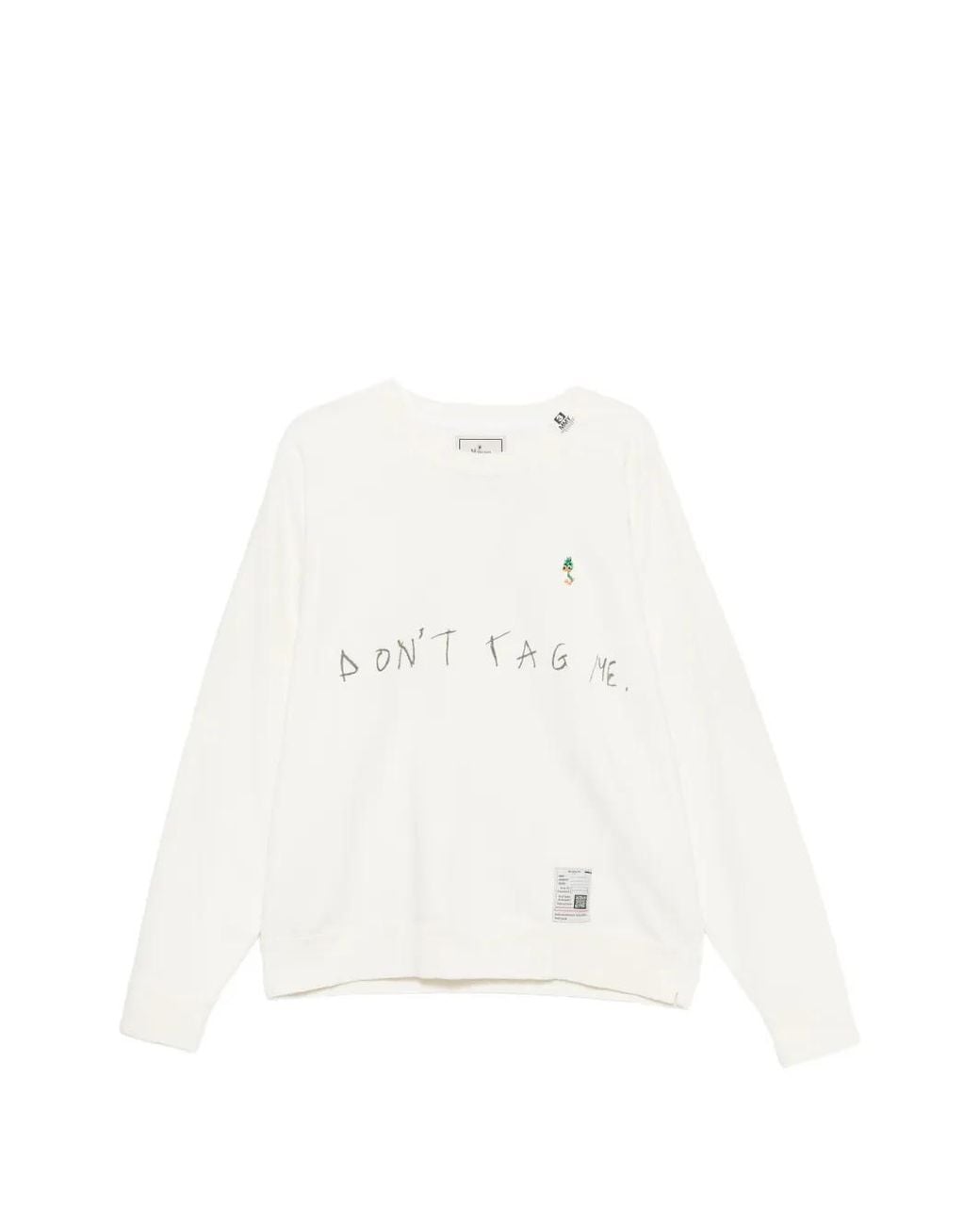 Maison Mihara Yasuhiro White Slogan-Print Cotton Sweatshirt for men