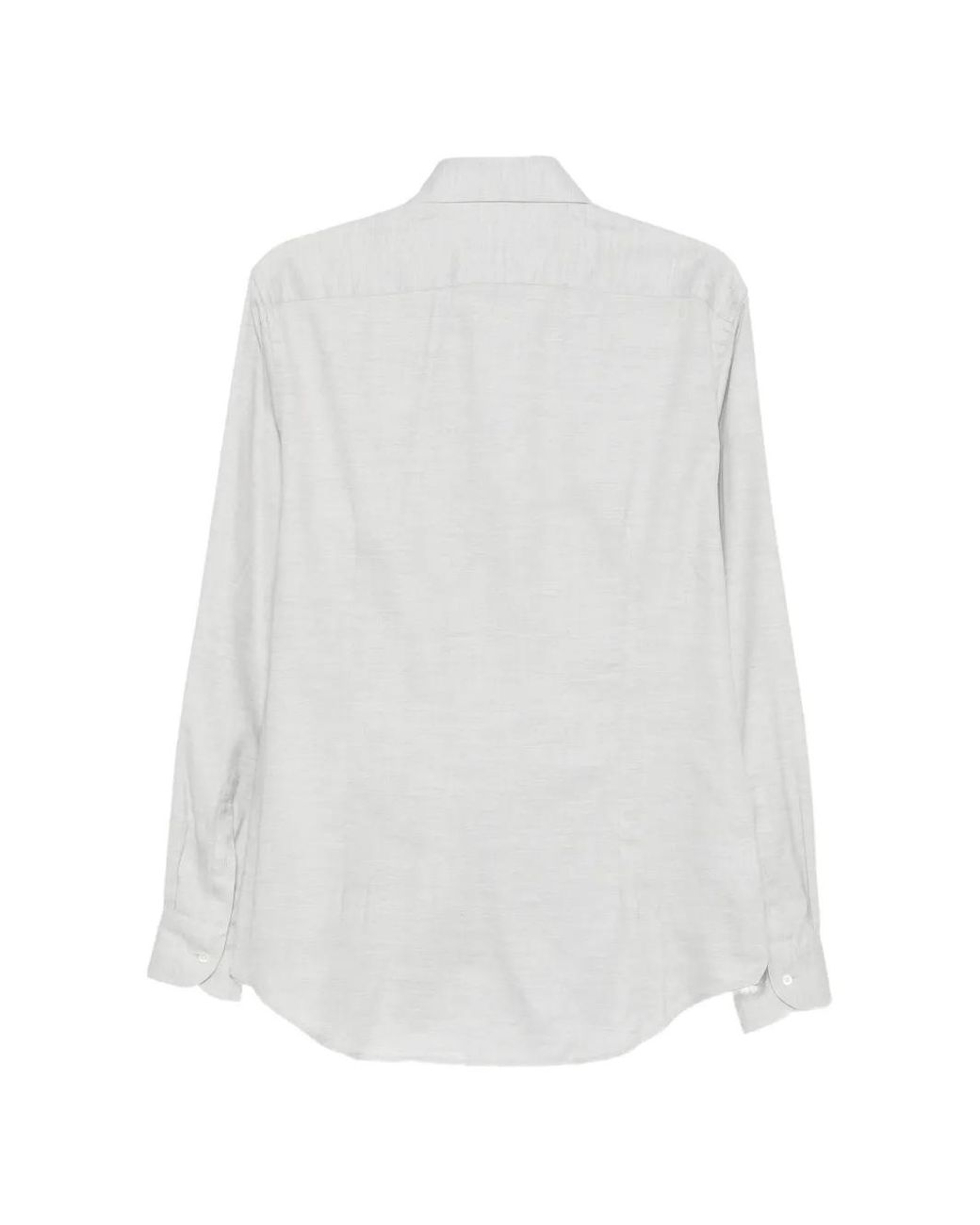 Corneliani White Button-Down Long-Sleeved Shirt for men