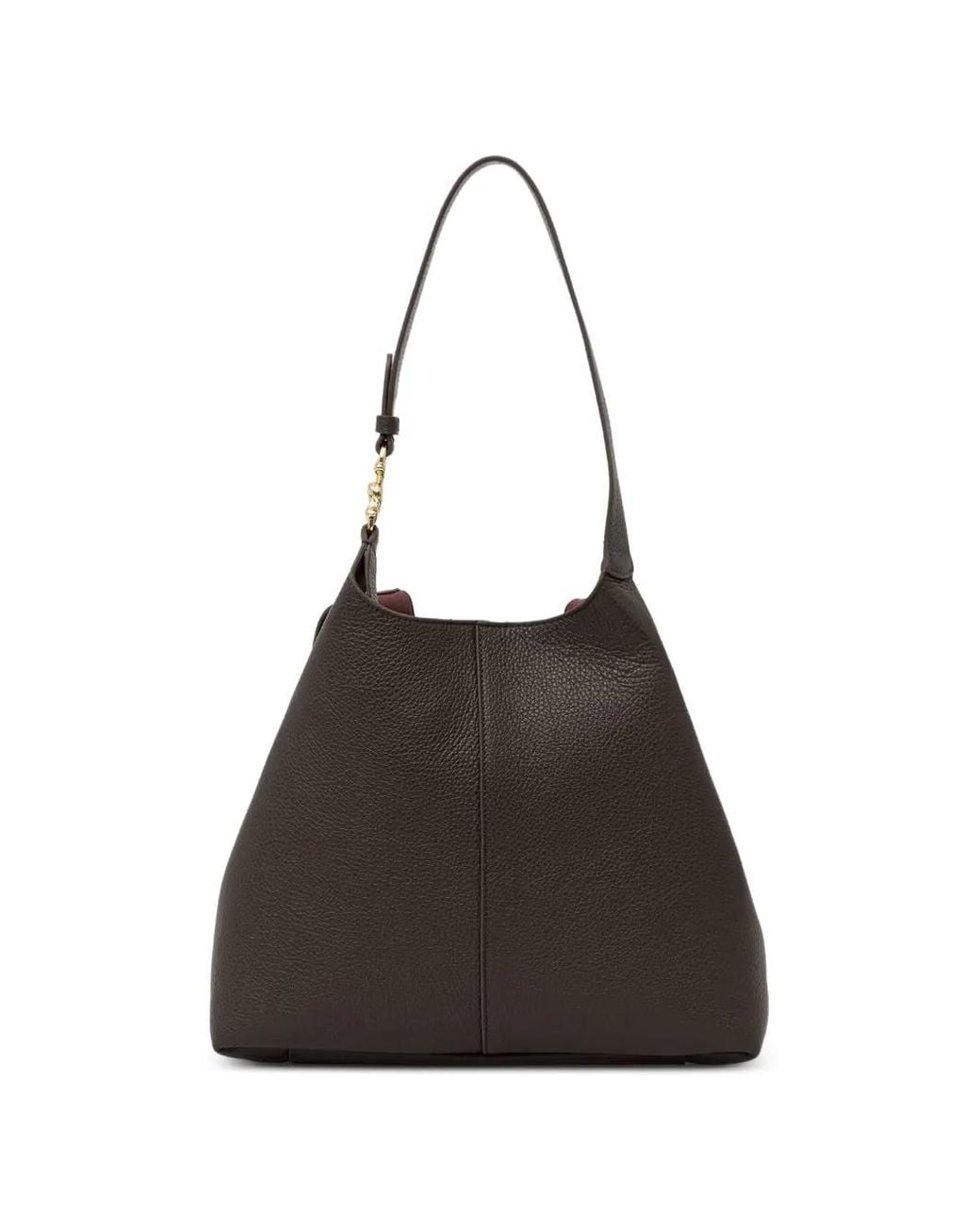 Coccinelle Black Grained Leather Tote Bag