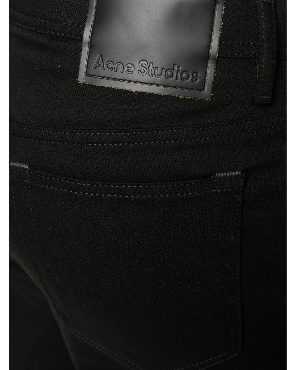 Acne Black Denim Cotton Jeans for men