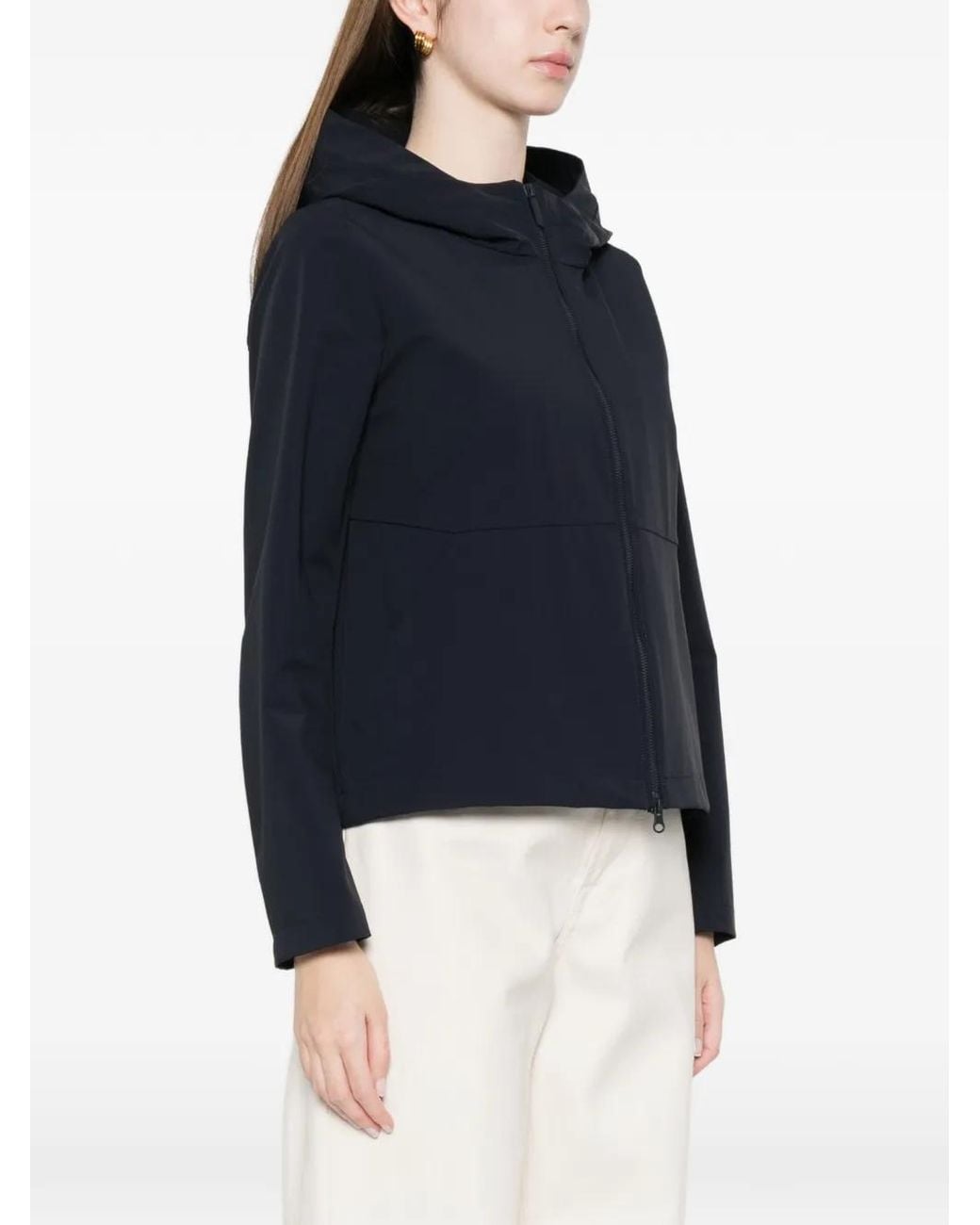 Bomboogie Blue Hooded Cropped Jacket