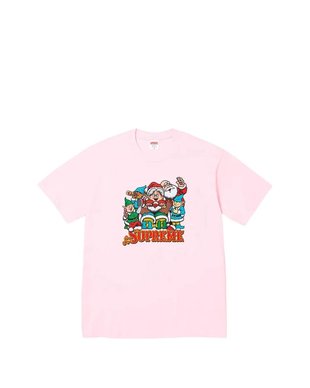 Supreme Pink Printed T-Shirt for men