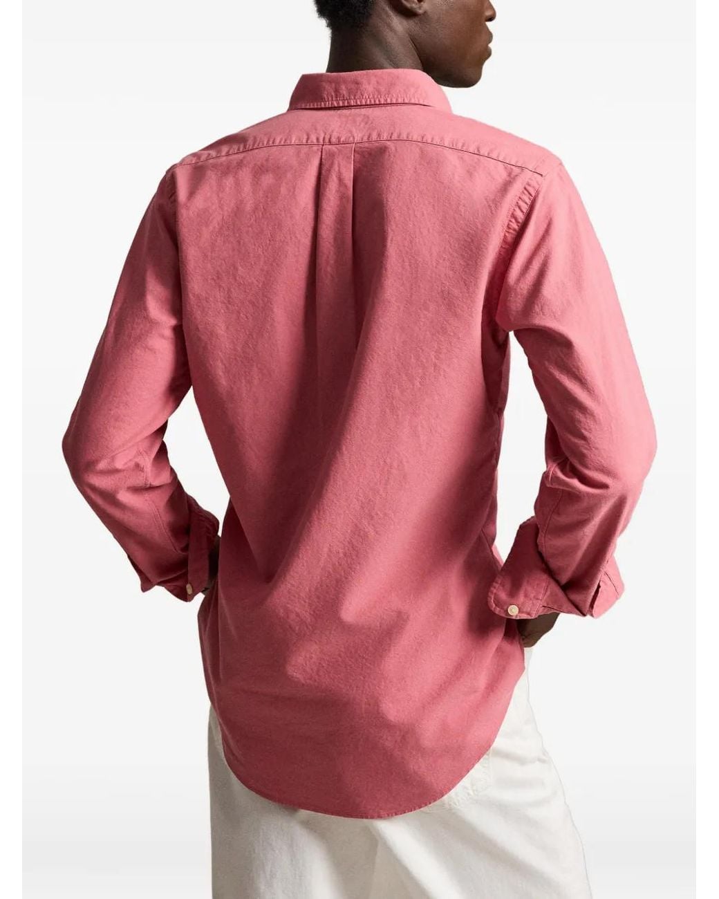 Polo Ralph Lauren Pink Custom Fit Garment-Dyed Oxford Shirt for men