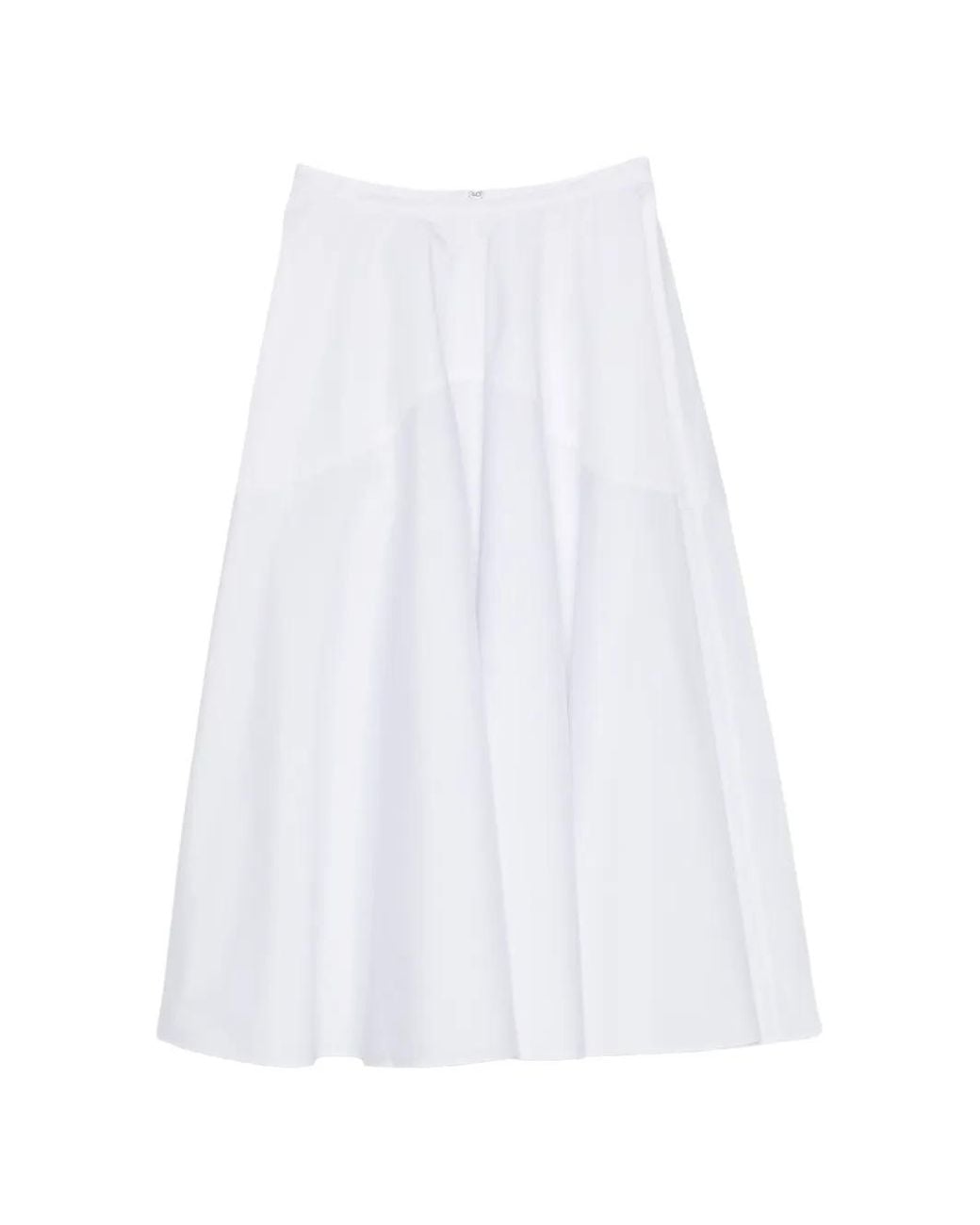Falda Midi Con Cremallera BITE STUDIOS de color White