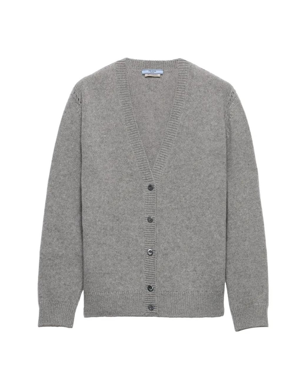 Prada Gray Re-Cashmere Cardigan