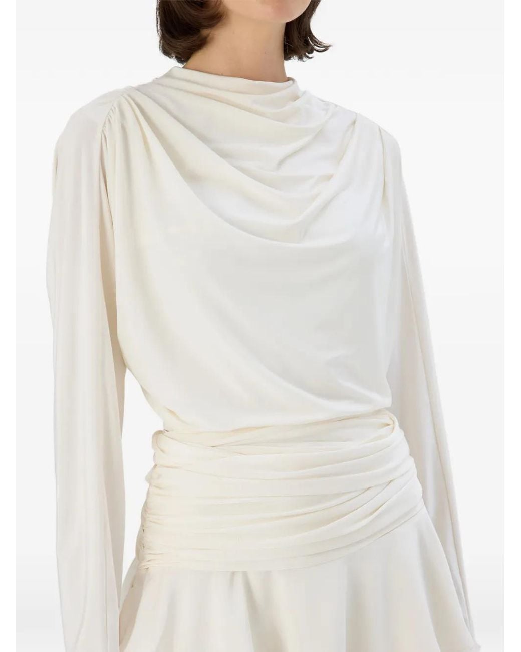 Occleus White Janis Ruffled Mini Dress