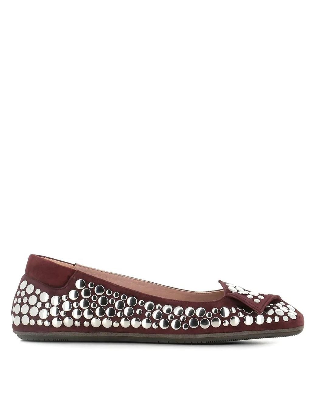 Dove Nuotano Gli Squali White Where Sharks Swim Studded Ballet Flats