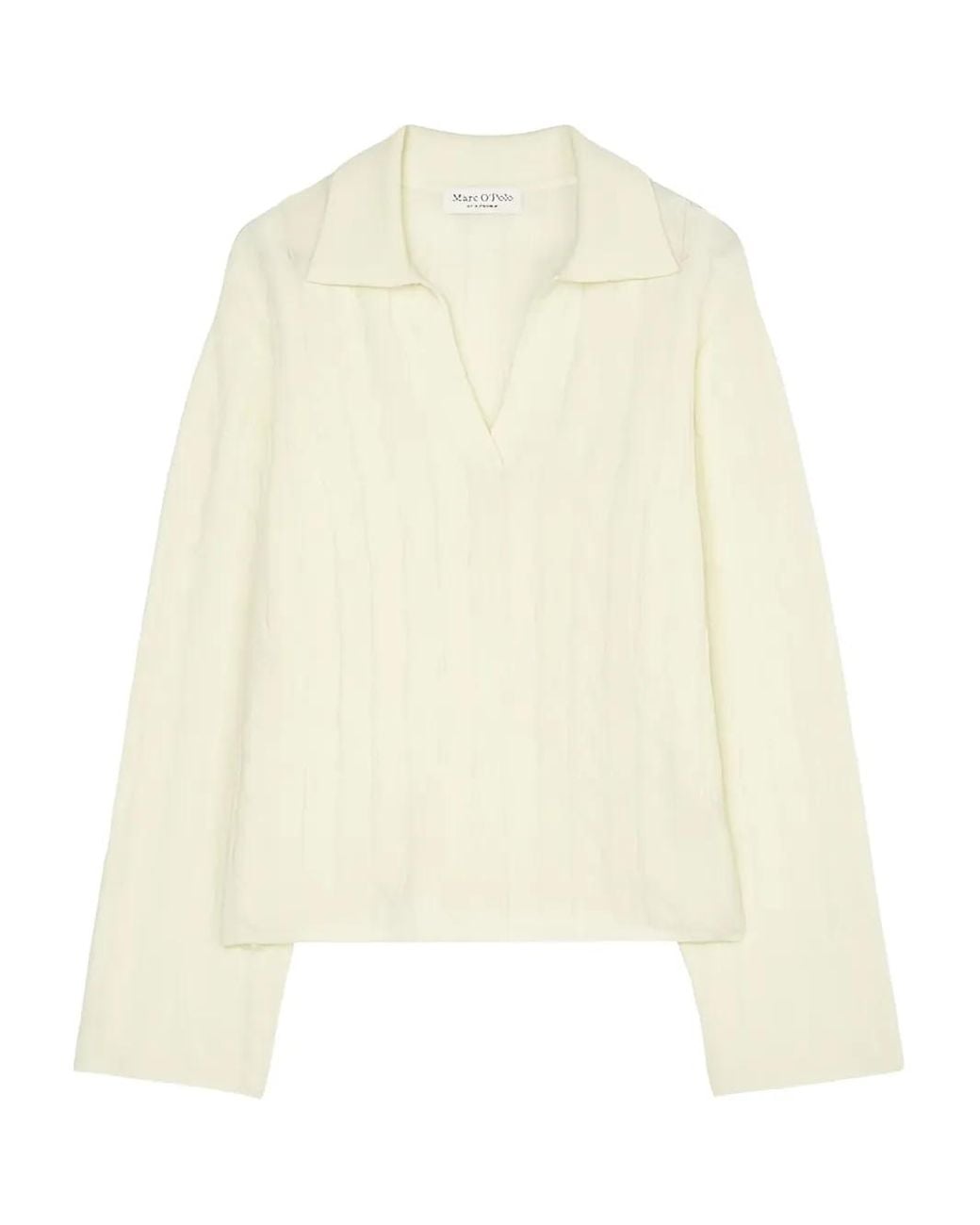 Marc O' Polo White Cable-Knit Sweater