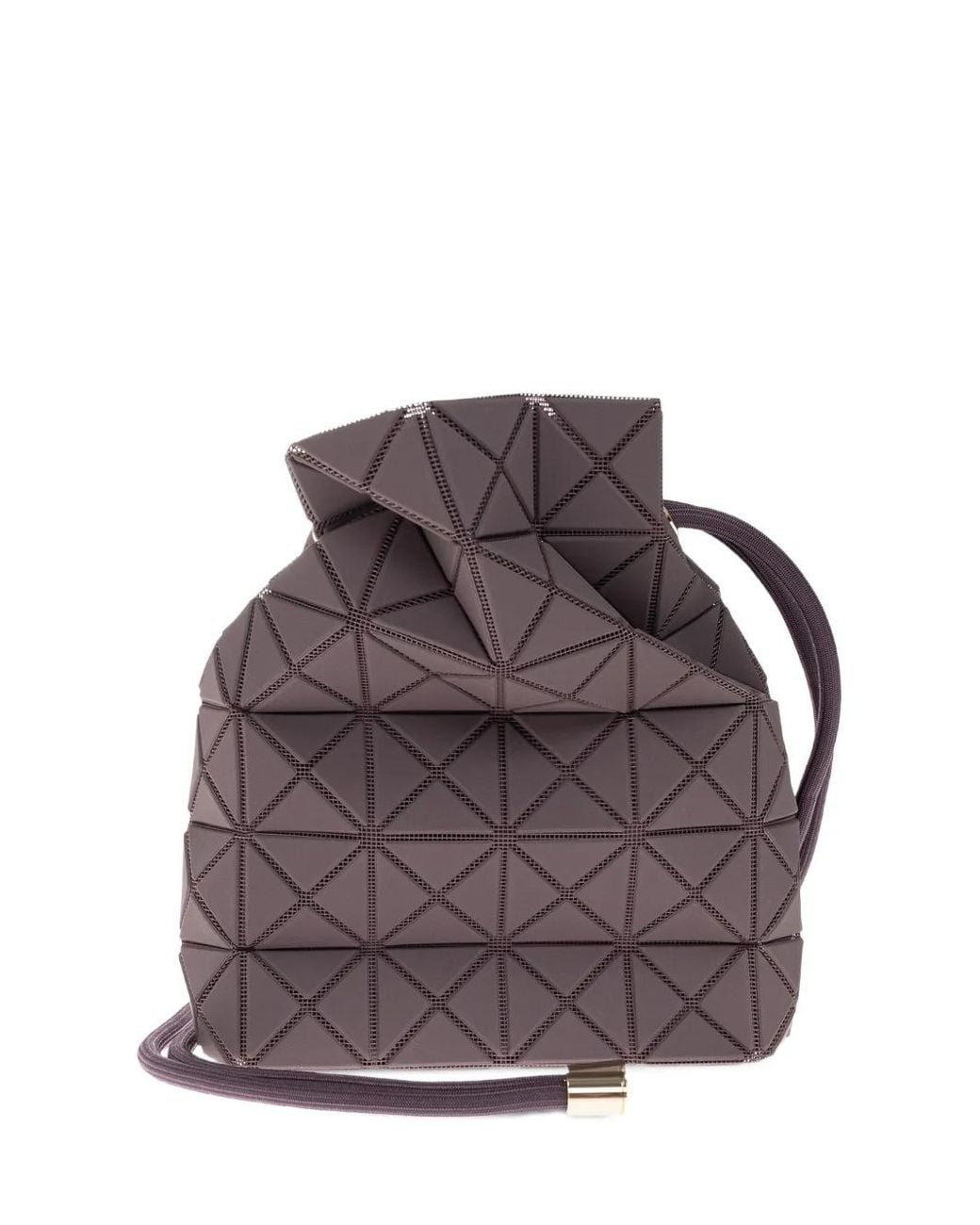 Issey Miyake Purple Small Wring Clay Geometric-Pattern Shoulder Bag