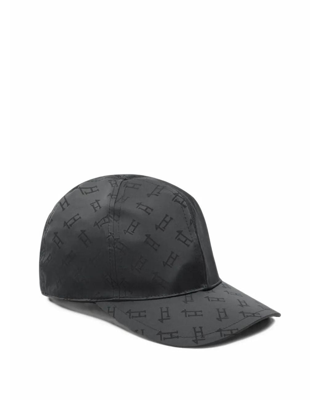 Herno Black Monogram-Print Baseball Hat