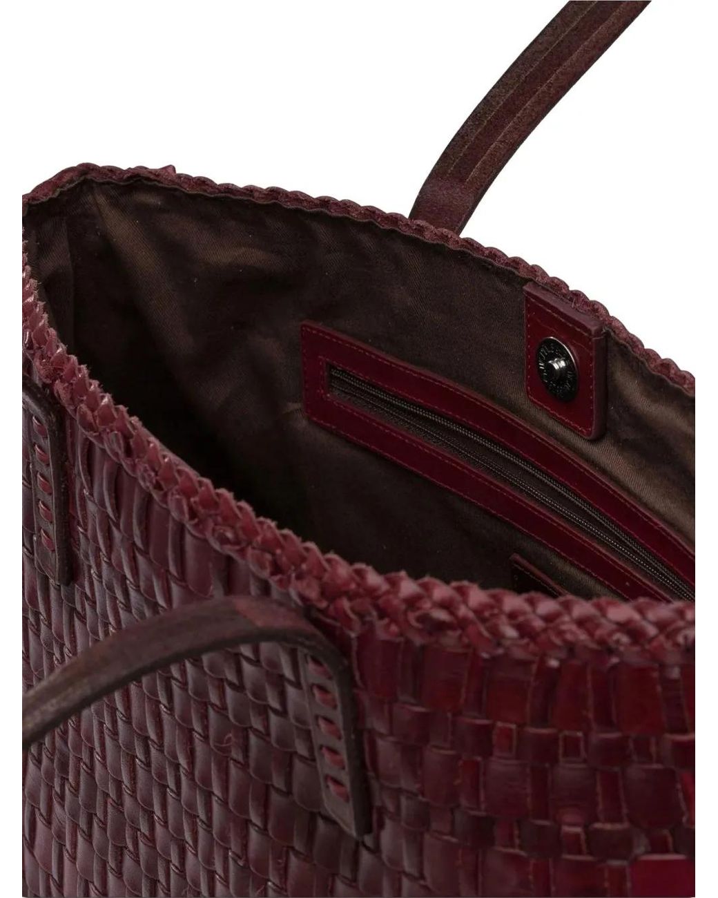 Dragon Diffusion Purple Salvage Woven Calf Leather Tote Bag