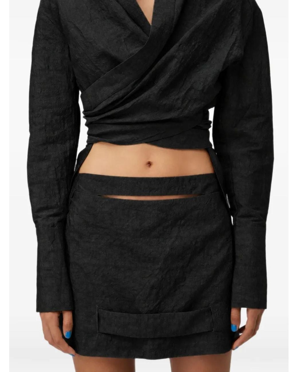 GAUGE81 Black Sabinas Wrap Shirt