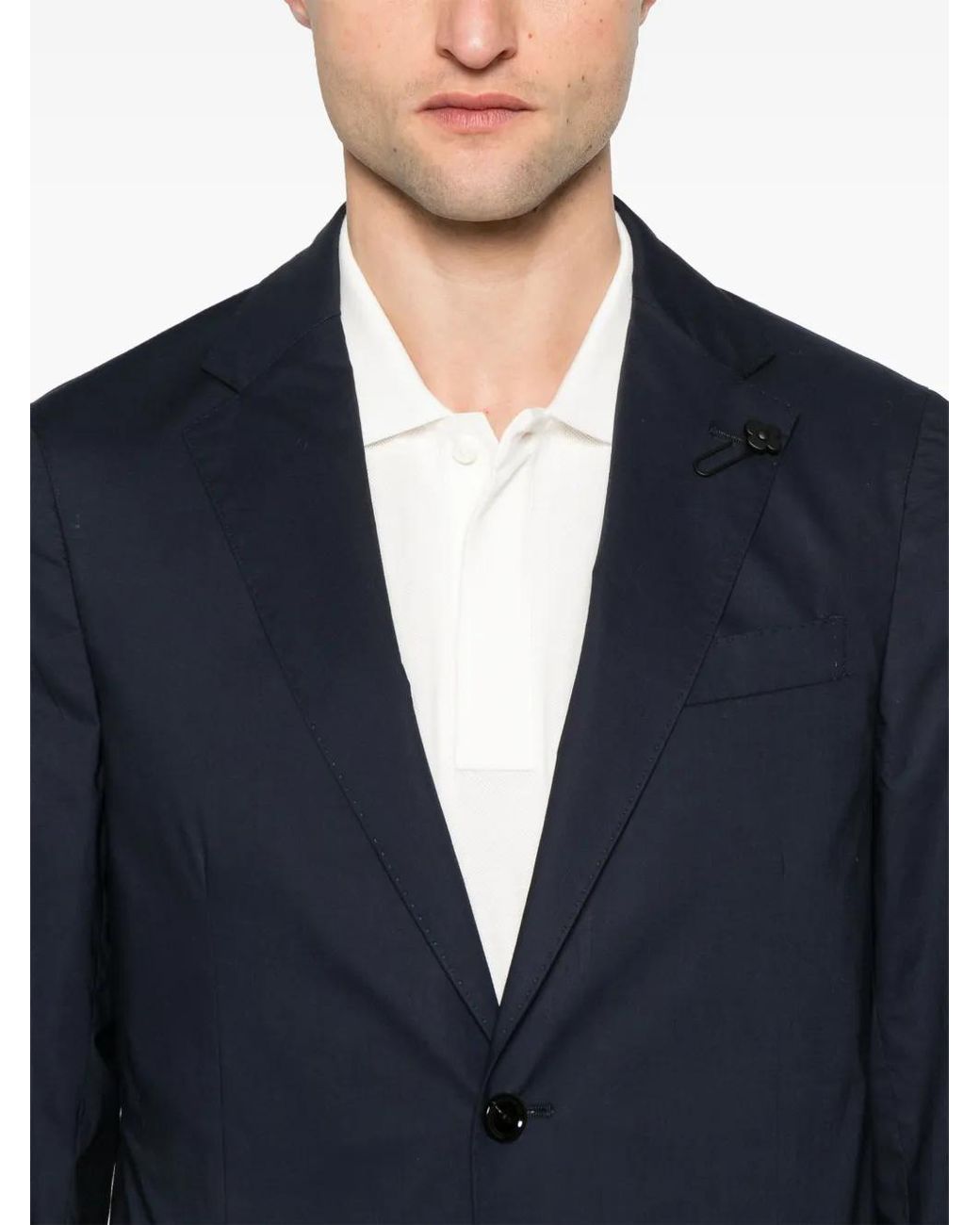 Lardini Blue Single-Breasted Blazer for men