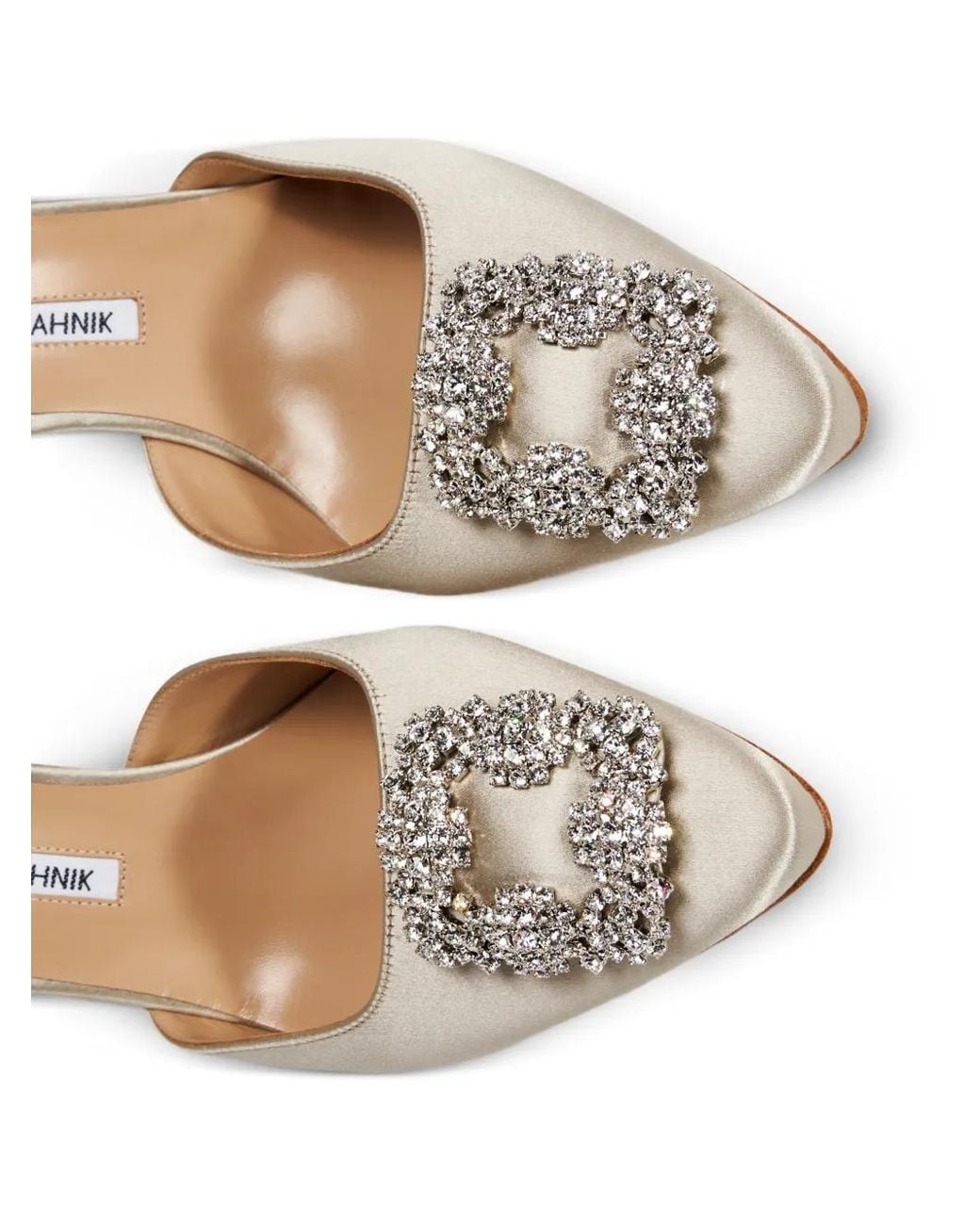 Manolo Blahnik Metallic Hangisli Pumps