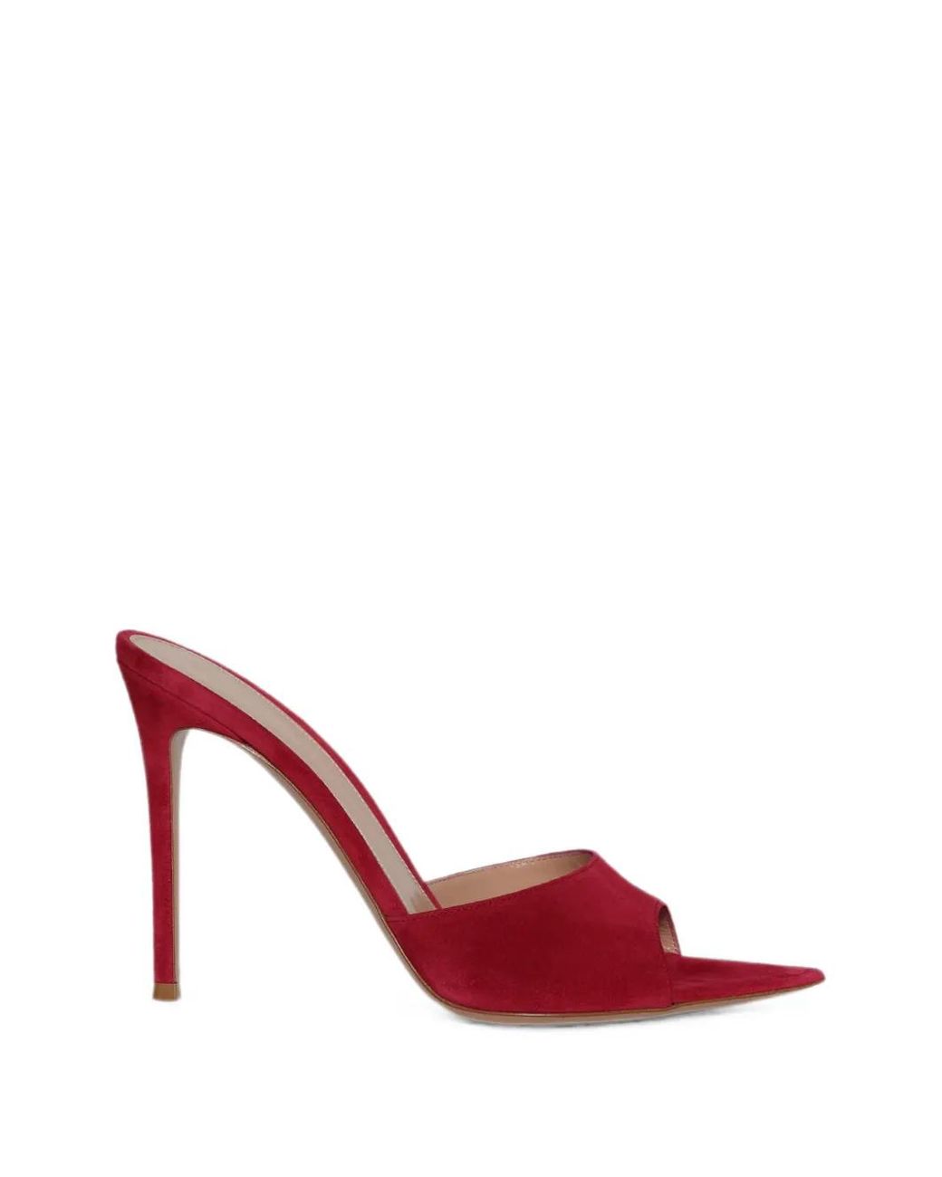 Gianvito Rossi Red Sandales Elle En Daim