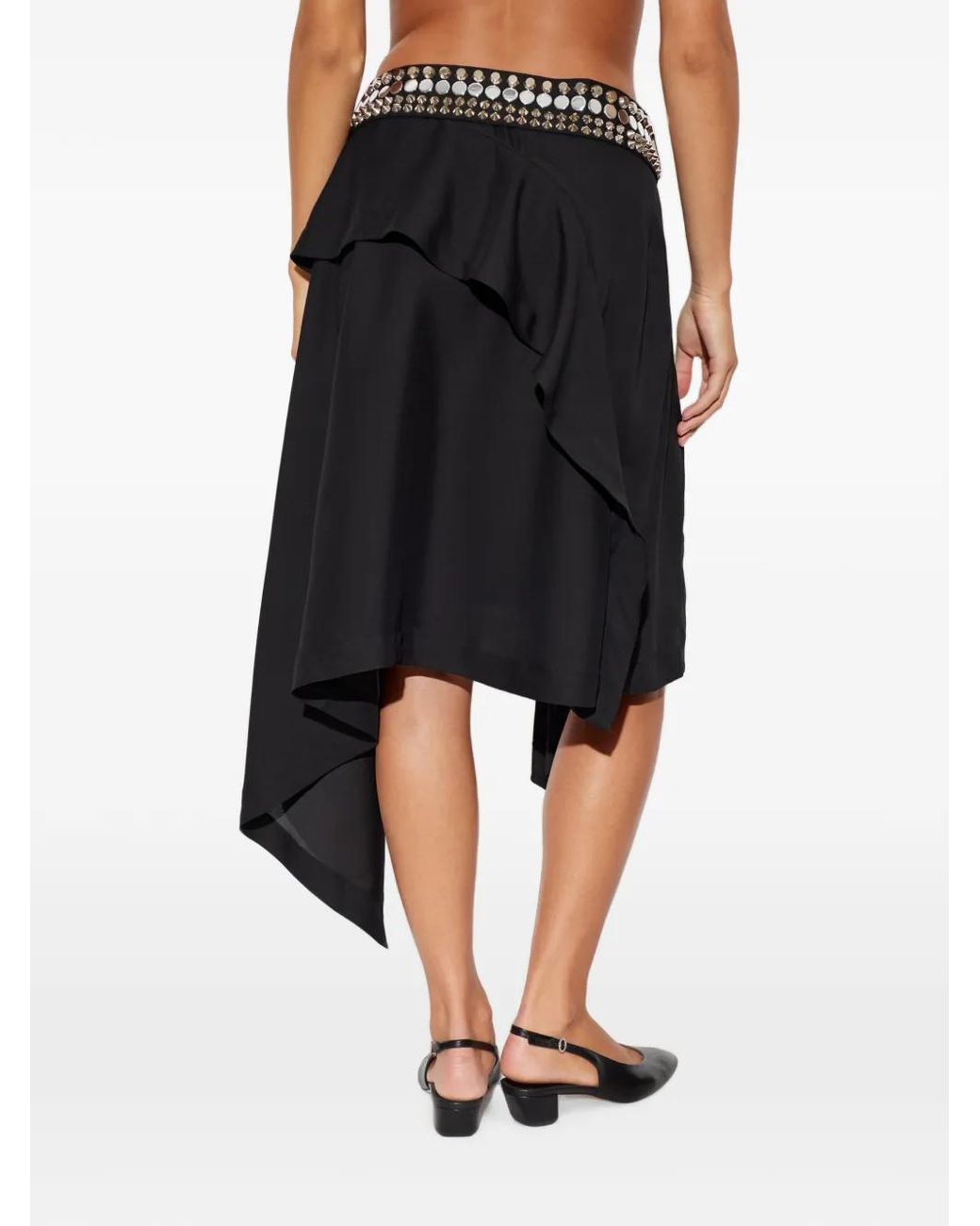 IRO Black Vanopia Stud-Embellished Mini Skirt