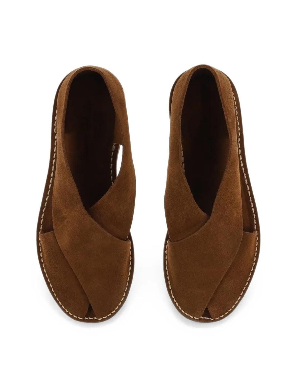Jacques Soloviere Brown Biarritz Crossover-Strap Sandals for men