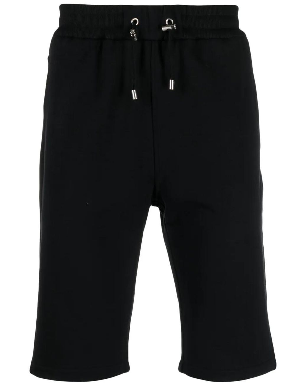 Balmain Blue Logo-Print Track Shorts for men