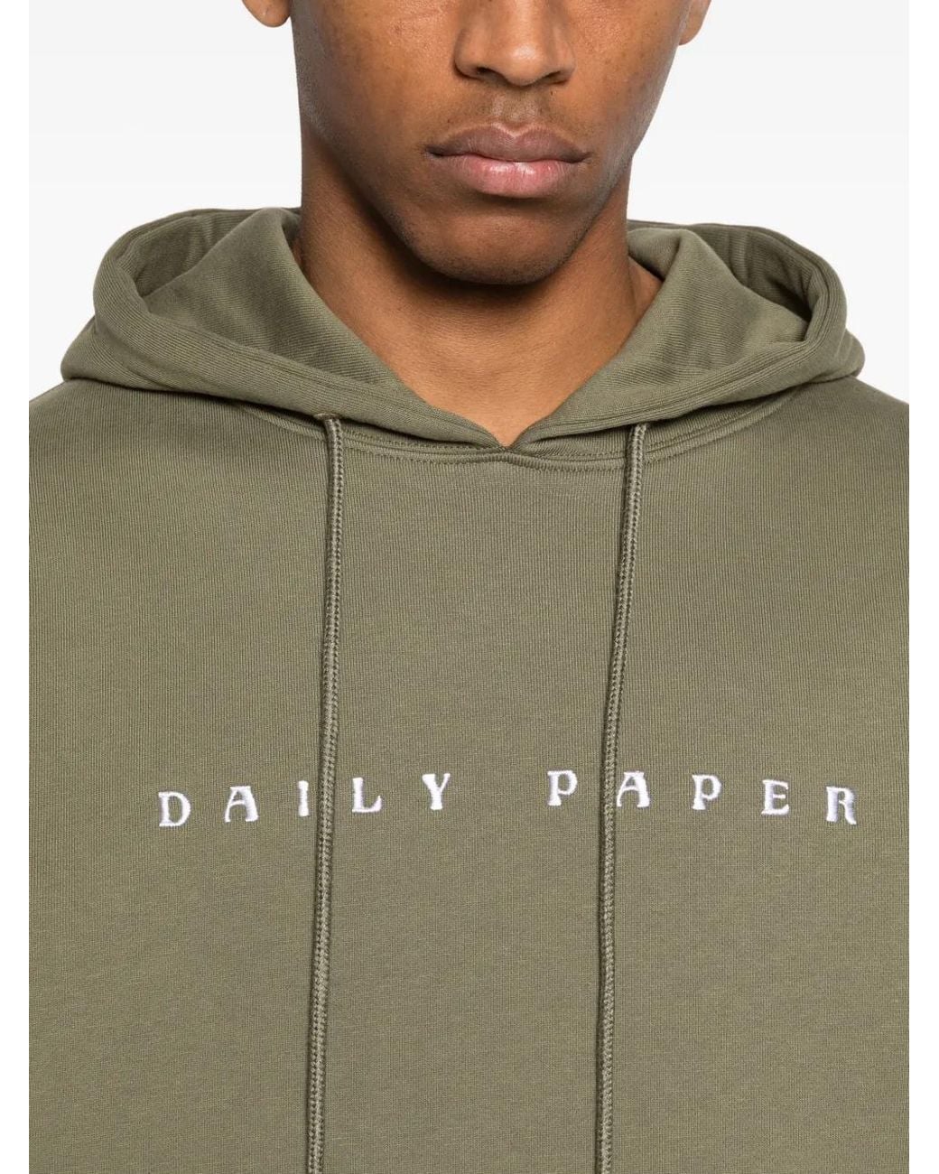 Daily Paper Green Logo-Detail Hoodie for men
