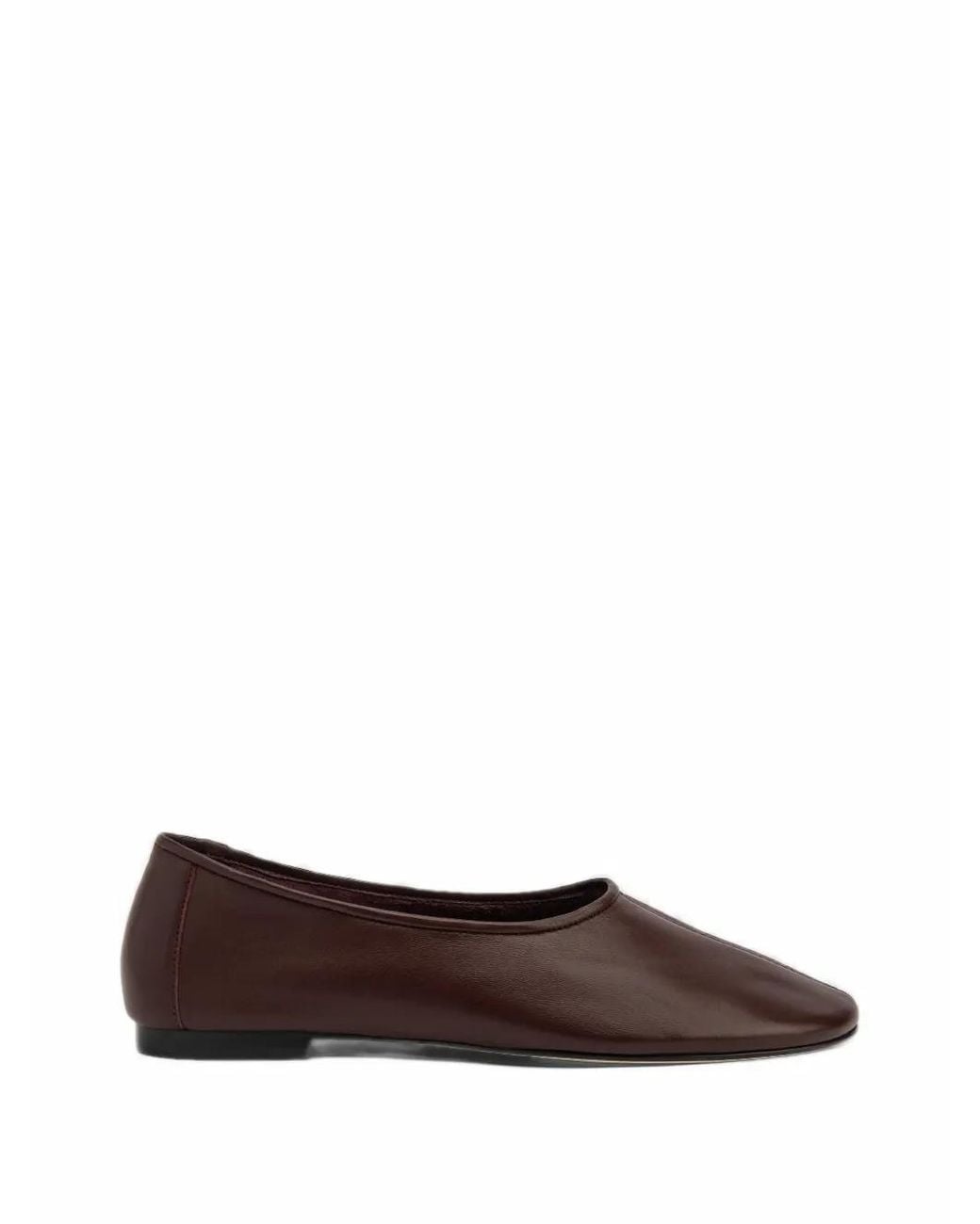 By Far Brown Prudence Leather Ballet Flats