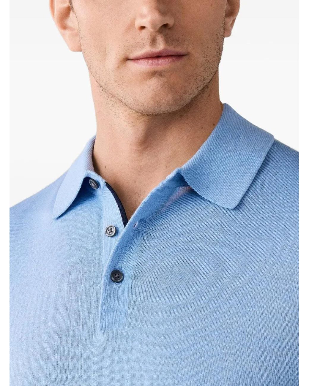 Hackett Blue Polo À Manches Courtes for men