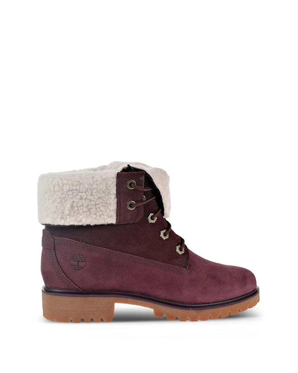 Timberland Purple Fleece Lined Boots