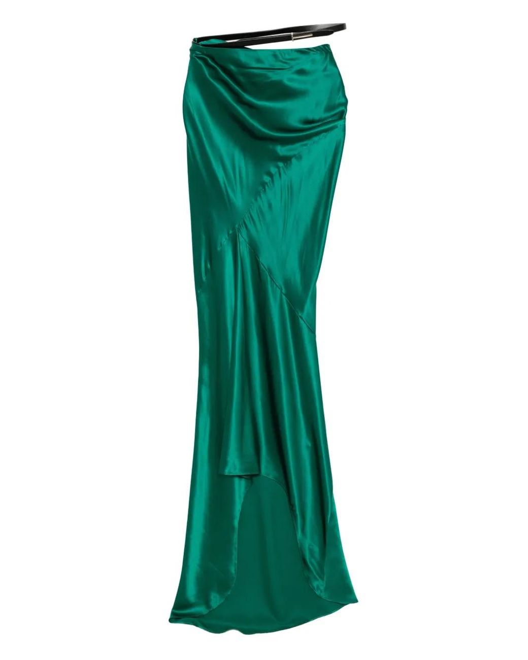 Tom Ford Green Bias Silk Skirt