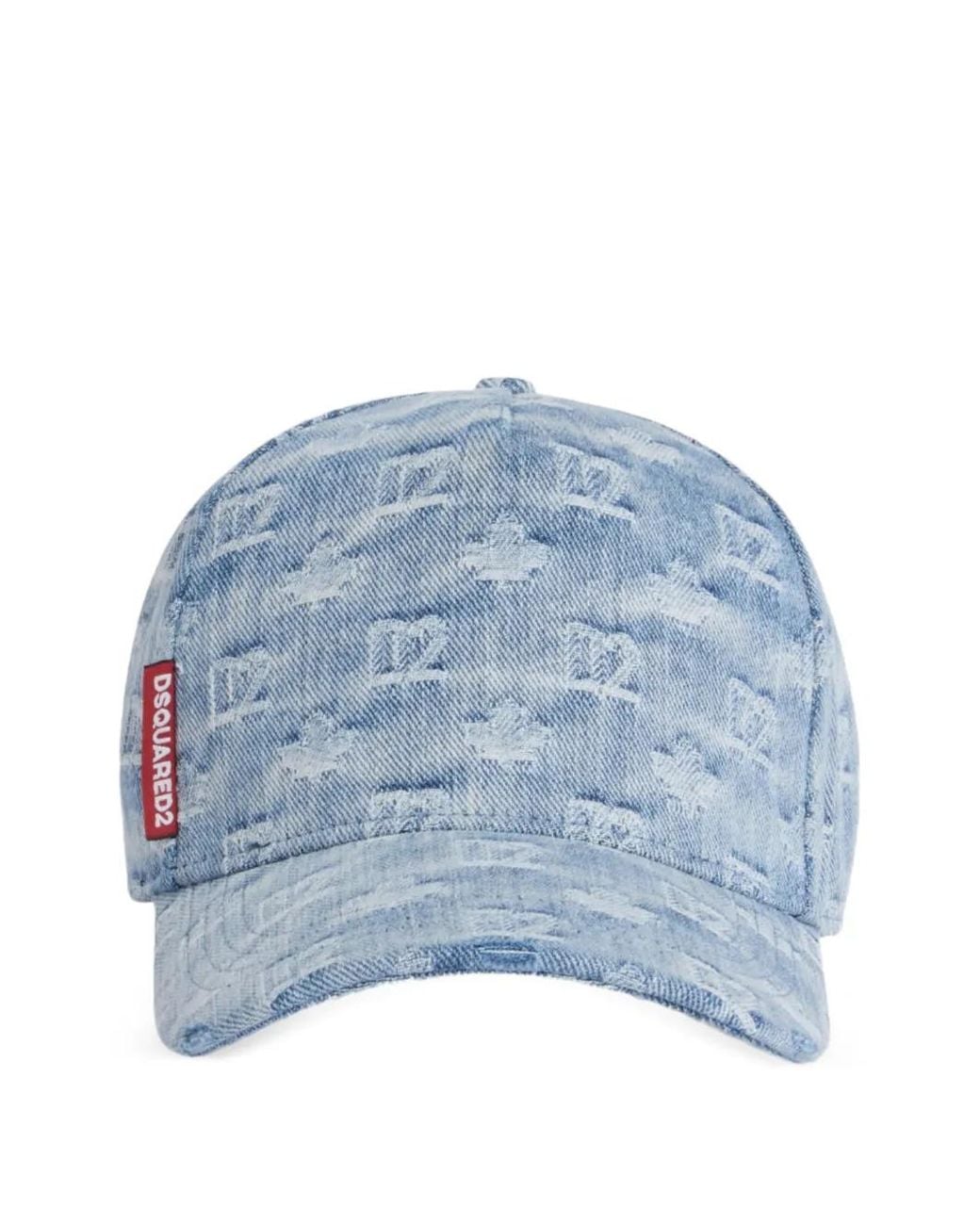 DSquared² Blue Monogram Print Baseball Cap for men