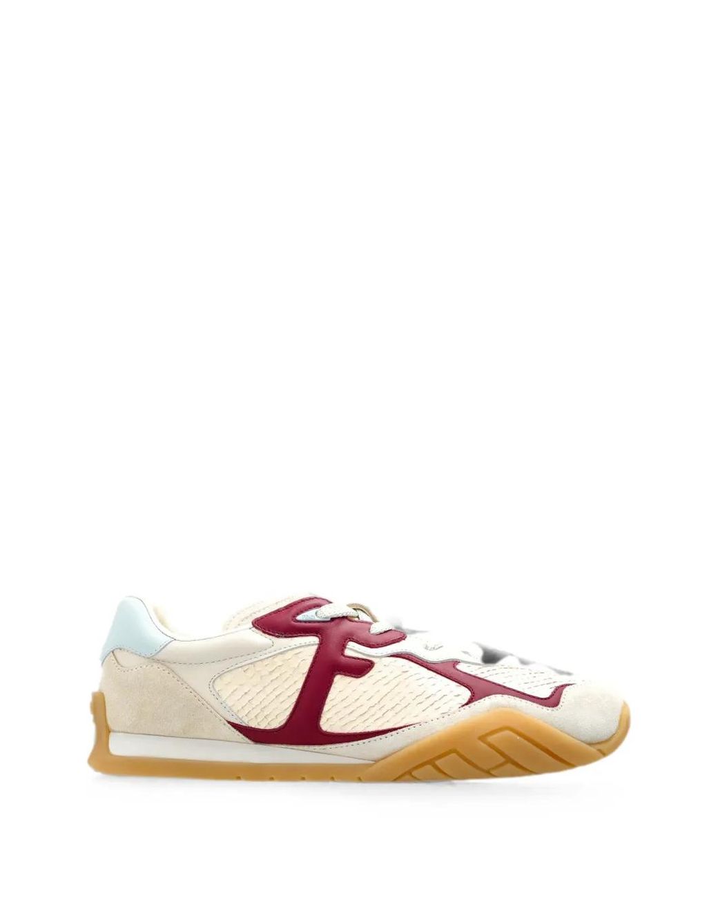 Fendi Pink Wave Pulse Leather Low-Tops Sneakers