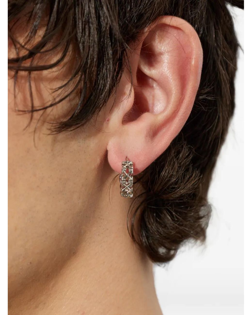 Off-White c/o Virgil Abloh Brown Arrows Curb-Link Single Earring for men