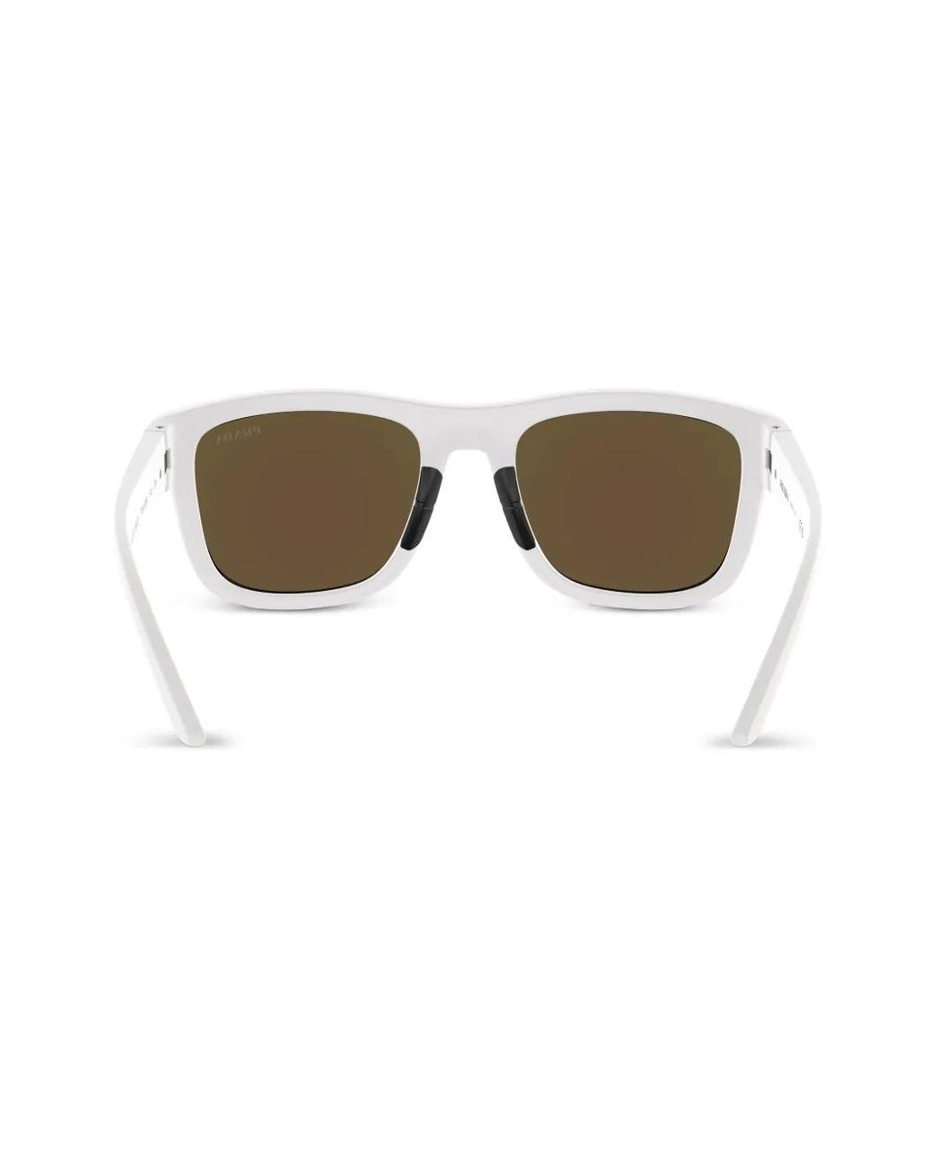 Prada Linea Rossa Blue Logo-Plaque Rectangle-Frame Sunglasses for men