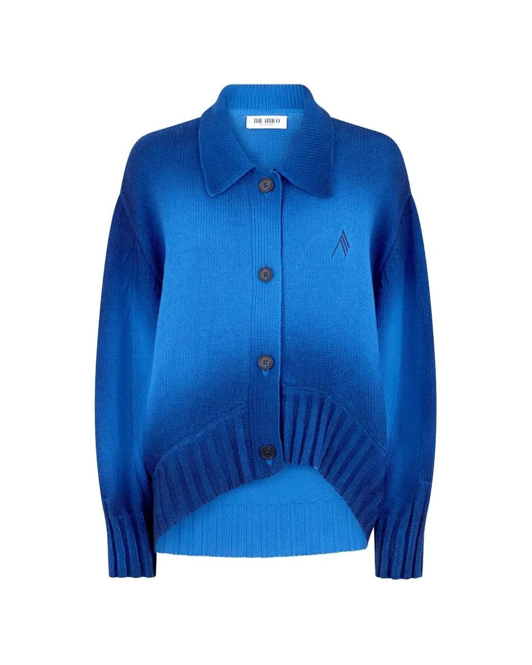 The Attico Blue Button Cardigan
