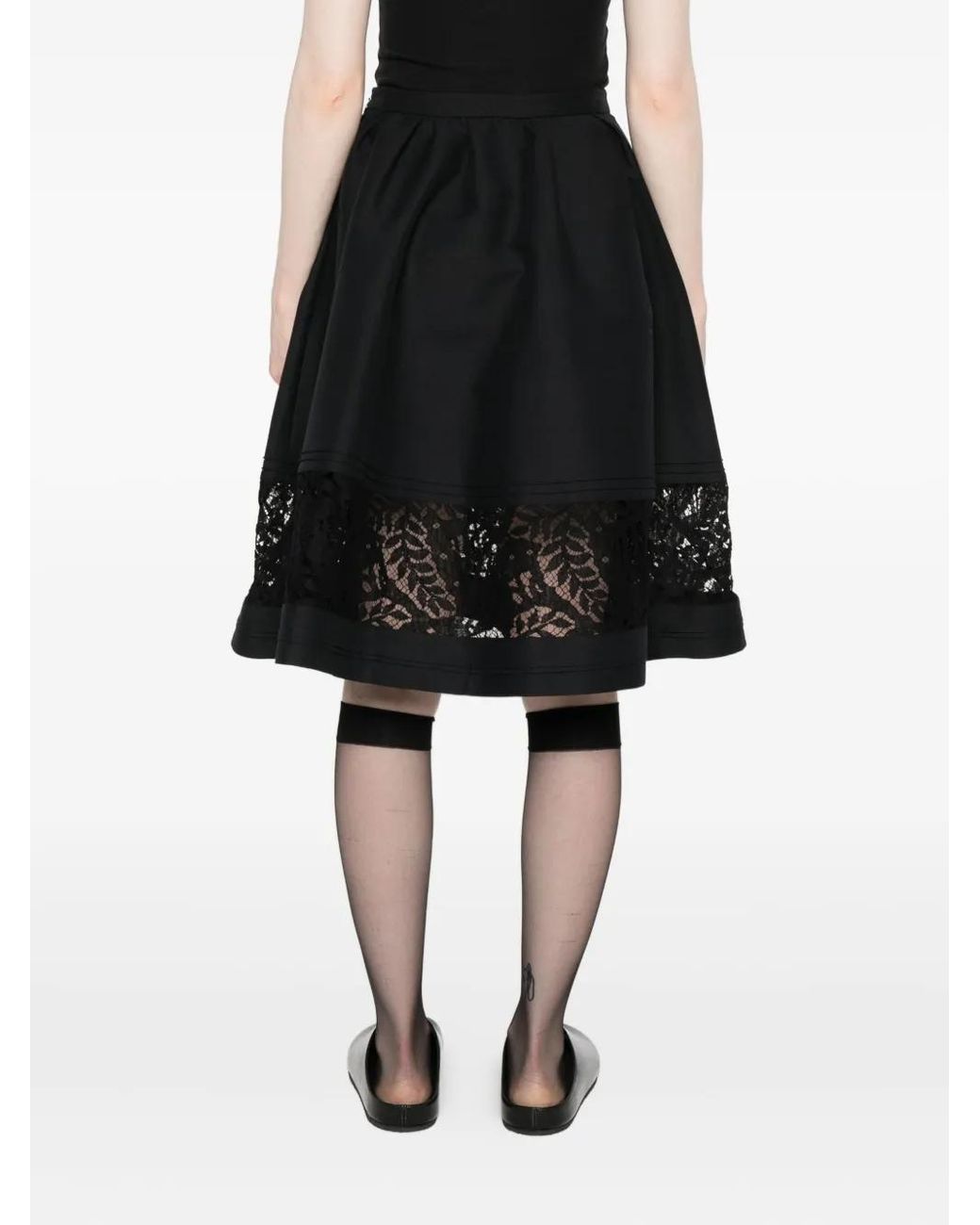 Marni Black Embellished Cotton Skirt