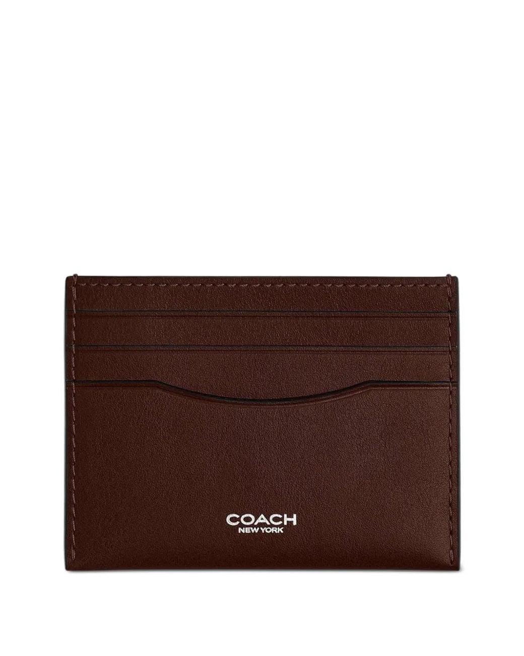 COACH Brown Porte-Cartes En Peau De Lézard for men