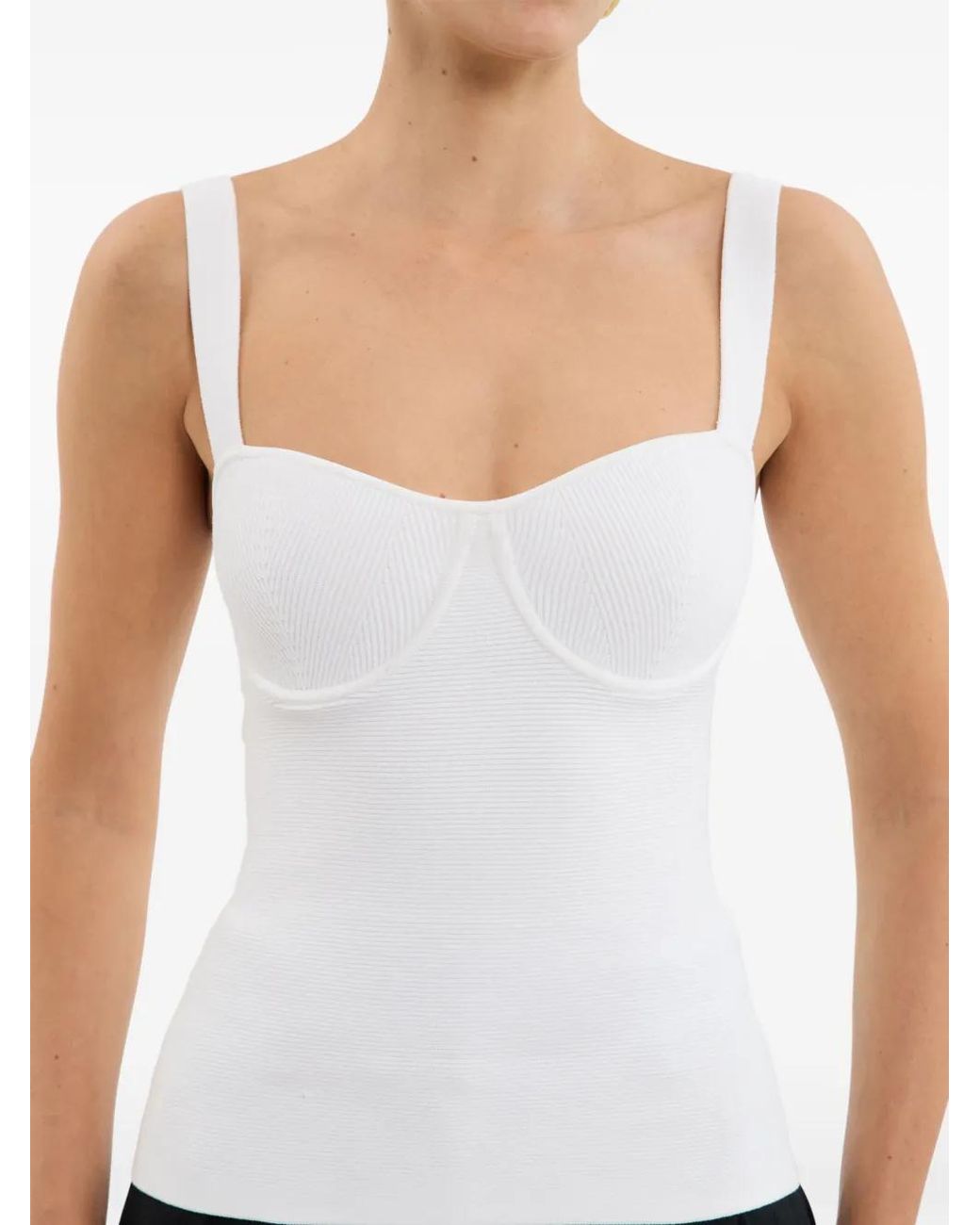 Rebecca Vallance White Zia Knitted Top