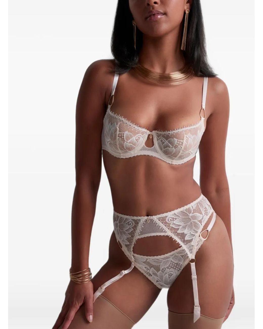 Aubade White Flawless Love Lace Briefs