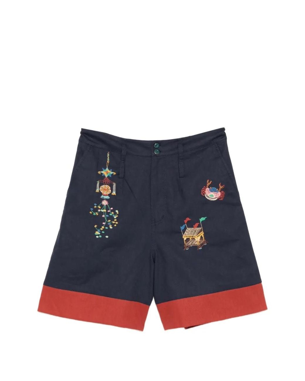 GARCON BY GARCON Blue Embroidered Shorts