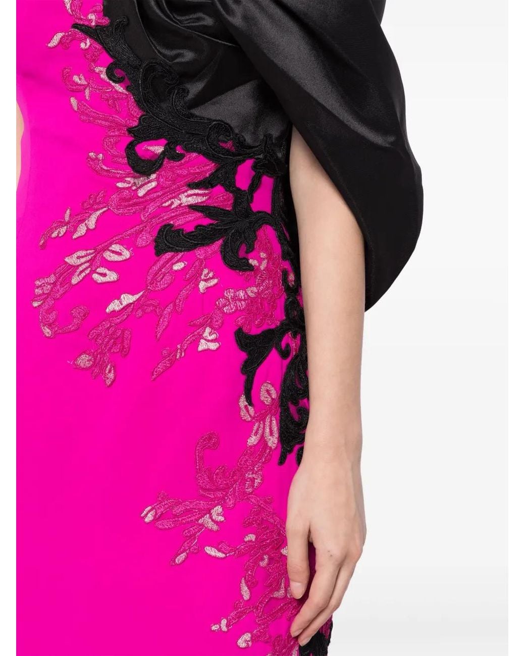 Saiid Kobeisy Pink Crepe Straight Fit Gown
