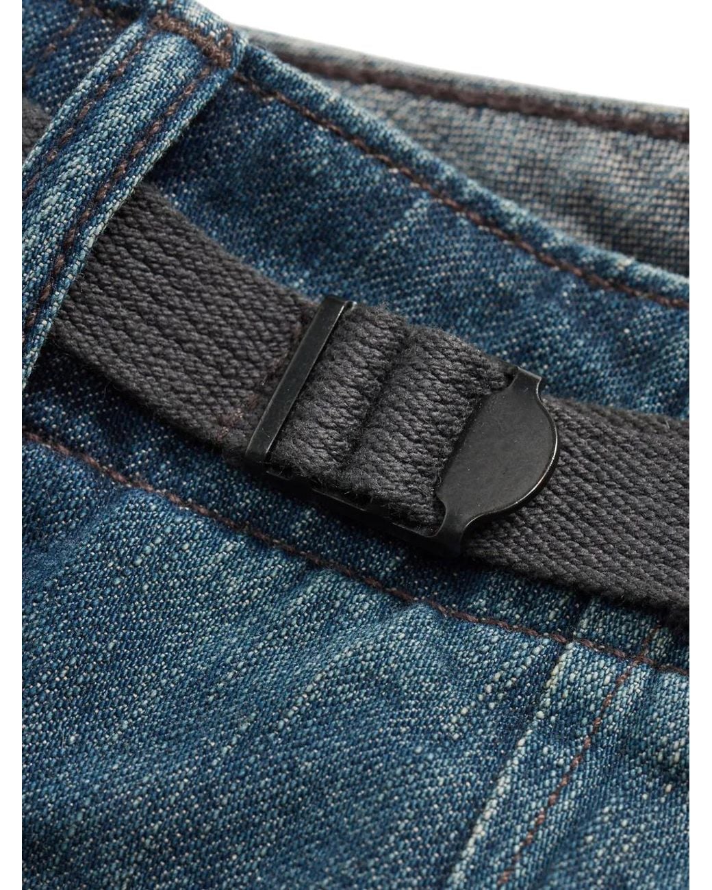 RRL Blue Cargo Denim Shorts for men
