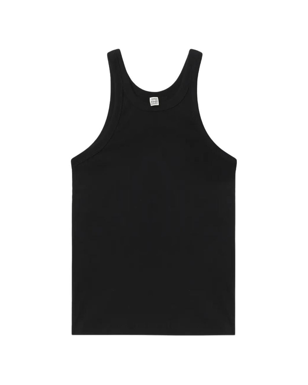 Totême Black Round-Neck Tank Top