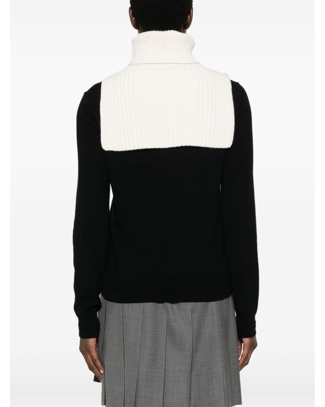 Prada Intarsia Knit Logo Neckwarmer in White Lyst UK
