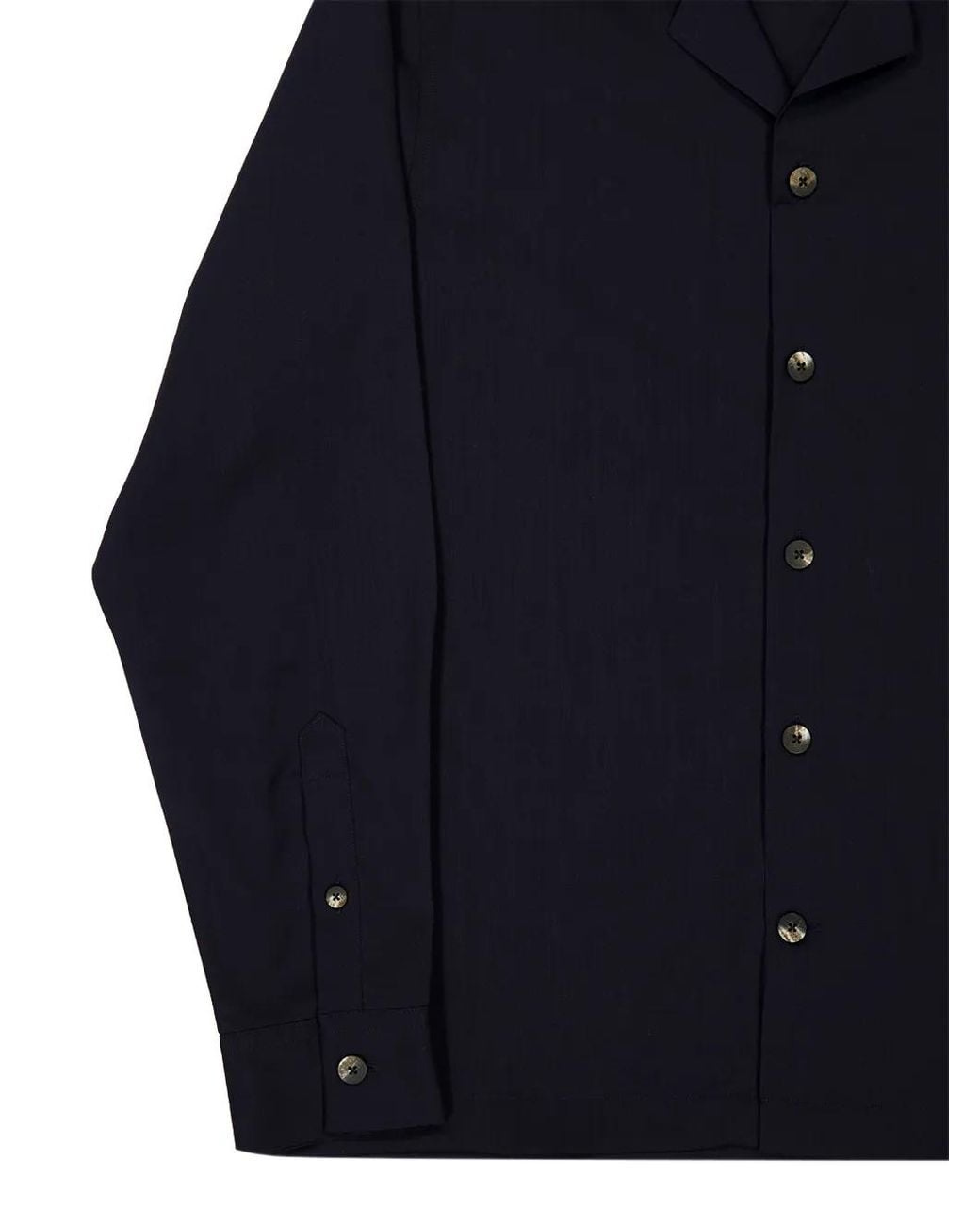 Frescobol Carioca Blue Safra Wool Shirt for men