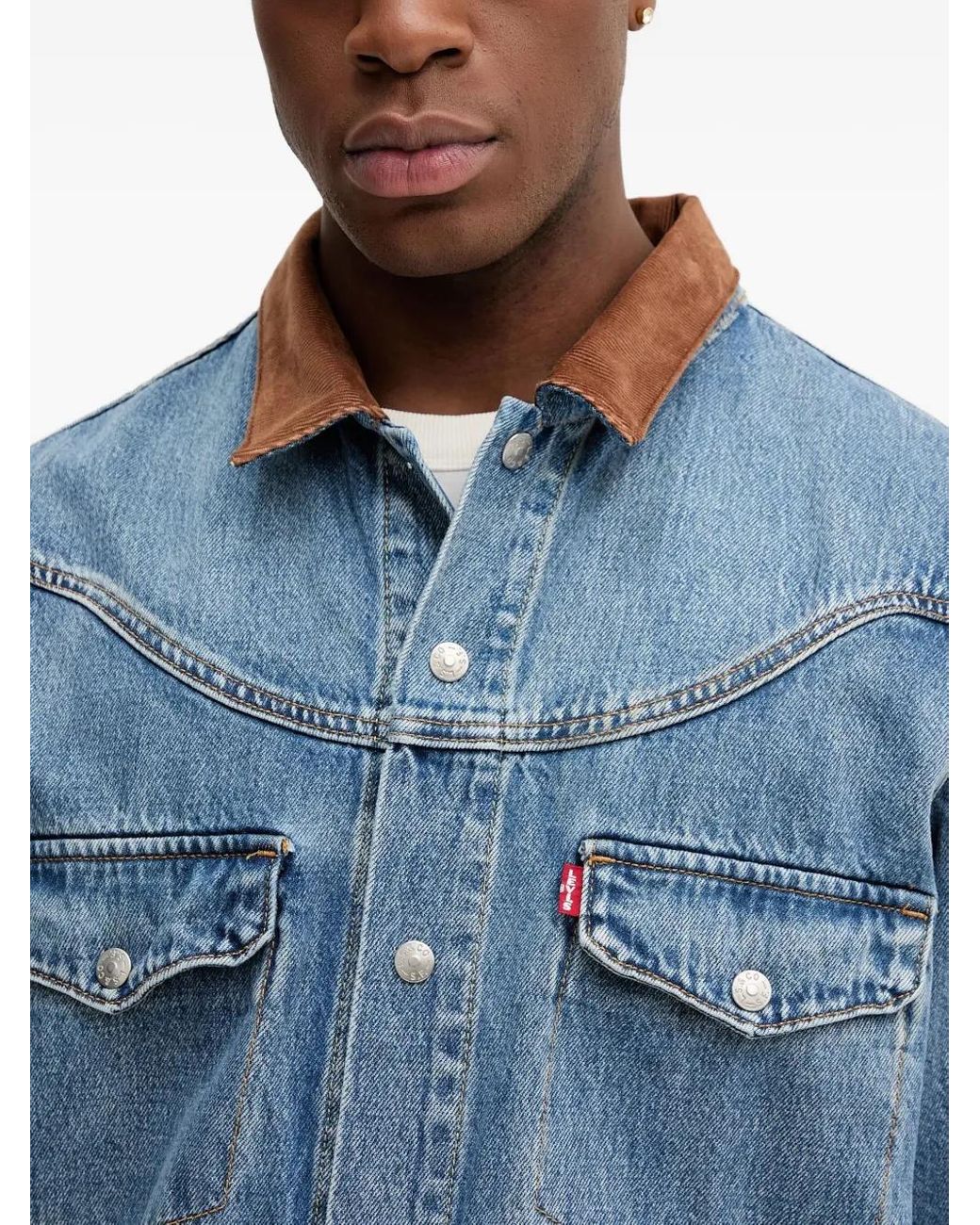 Levi's Blue Western Shorthorn Trucker Denim Jacket for men