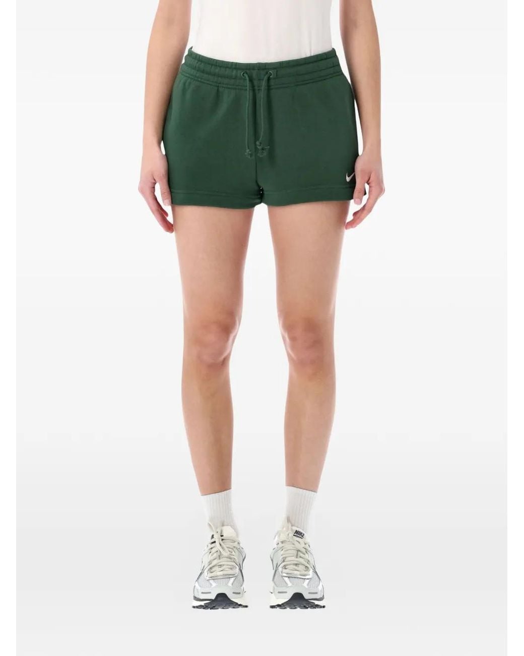 Nike Green Short En Polaire À Lien De Resserrage